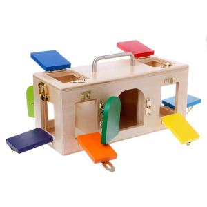 Wholesale Lock Box 13.5cm Wooden Montessori Baby Toys Educational Wooden Puzzles from china suppliers