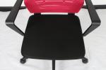 Red Polyester Ergo Executive Mesh Office Chair Smooth Curve GF30 Armrest