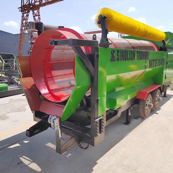 Highly Portable Automatic Trommel Screen Drum Sieve Separator for Soil Topsoil Sifting
