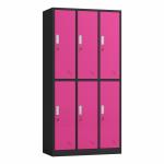 Gym School Use Steel Storage 6 Doors Wardrobe Locker With Lock