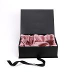 OEM ODM Book Shape Insert Satin Magnetic Paper Box Hot Stamping Logo