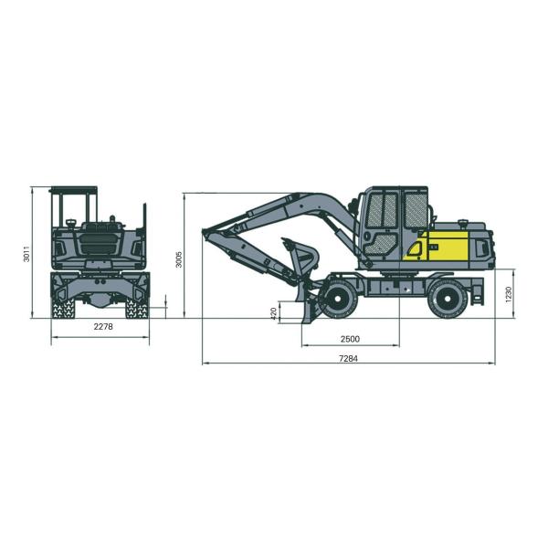 customizable Wheel Excavator H9120