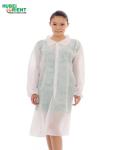 OEM Knitted Collar Disposable 25gsm Non Woven Lab Coat