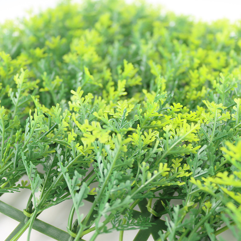 Green Artificial Grass Wall For Supermarket Office Decoration