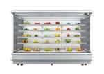 Air Curtain Remote Upright Multideck Open Chiller Refrigerator For Supermarket