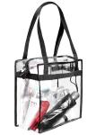 promotion pvc handle bag, customised shopping bags fashion clear pvc zipper bags