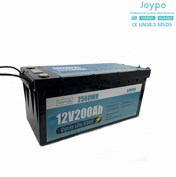 Large Capacity RV Lithium Battery 12V 200Ah Deep Cycle Battery Pack For Camper
