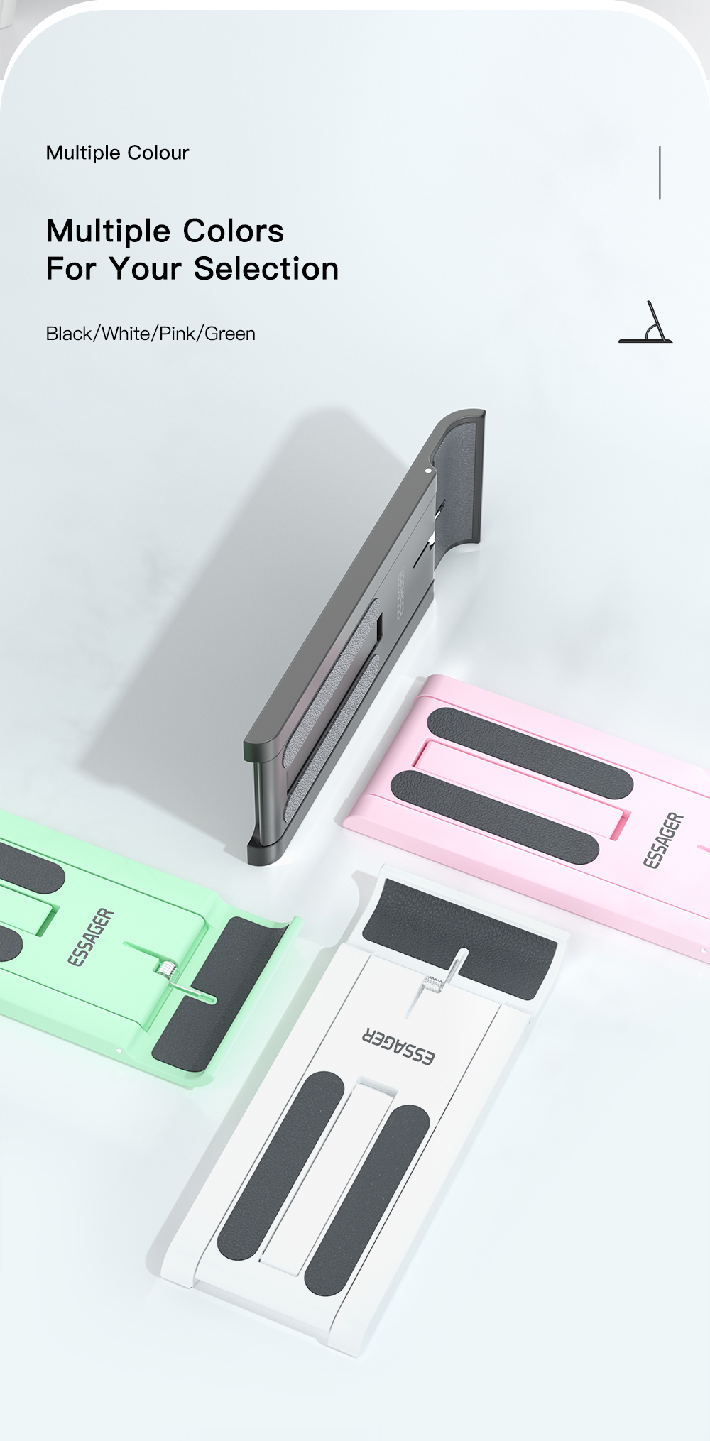 Six Level Adjustments Desktop Phone Stands Foldable Adjustable