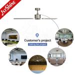 Copper Motor Modern Ceiling Fans 2 MDF Sliver Finish Blades With 6 Speeds