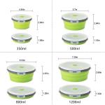 Collapsible Bowls For Camping Set Of 4 Silicone Food Storage Containers With