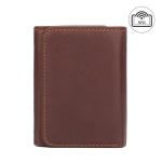 Custom Logo Avaliable Men's Leather RFID Blocking Trifold Credit Card Holder