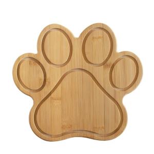 Wholesale Sustainable Natural Bamboo Board Set with Paw Shaped Cheese Boards CE / EU Certified from china suppliers