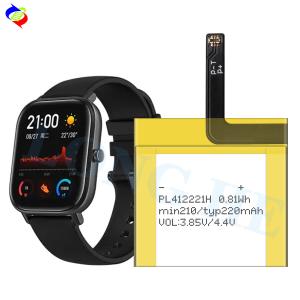 Wholesale 3.85V 220mAh lithium polymer battery PL412221H for huawei Smart Watch HUAWEI GTS A1914 A1913 Watch battery supplier from china suppliers