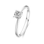 18k Classic Diamond Ring + D VS1 HPHT White Lab-Grown Diamond Ring NGTC