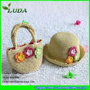 China LUDA handmade kids handbags paper straw crochet hats and handbags on sale