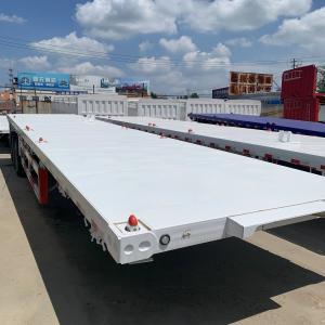 China 40 Feet 40 Ft Lowbed Semi Trailer Utility 40 Feet Low Bed Trailer Tractor on sale