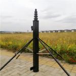 Crank Up Telescopic 6M Aluminum Tripod Cow Cell On Wheels