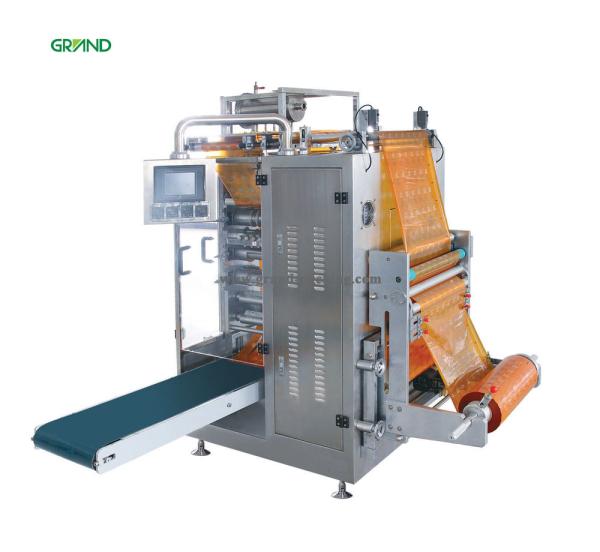 Four Side Sachet Filling Machine , Multi Line Liquid Sachet Packaging Machine