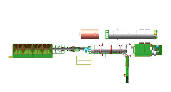 Industry Continuous Asphalt Mixing Plant 20-40 T/H Easily Transport And