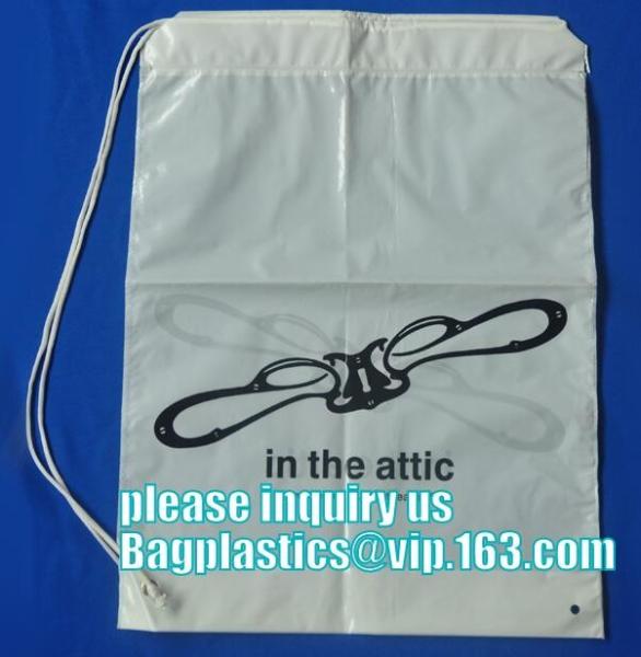 biodegradable Customized Laundry Drawstring Poly Bag Plastic Laundry Bag For