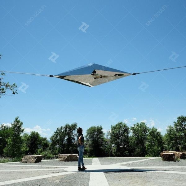 Art Designed Stainless Steel Contemporary Sculpture Diamond With Surface High