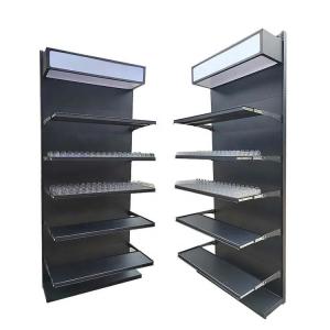 Wholesale Factory customized color size metal heavy duty supermarket stand wall shelves for cosmetics display gondola from china suppliers