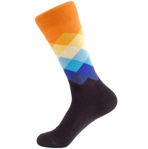 Eco - Friendly Trendy Dress Socks For Men , Colorful Funny Crazy Novelty Funky
