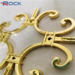 5*8 Aluminum decorative profile gold bar FLOWER decoration for frameless glass