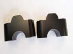 Anodized Black Aluminum Handelbar Risers for Billet Clamps Precision Parts