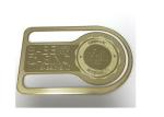Gold / Silver Metal Placemats And Coasters With Laser Logo Aluminum Material