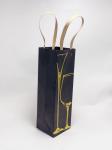 Red Wine Personalised Paper Bags 0.30mm Thickness With Hot Stamping Surface