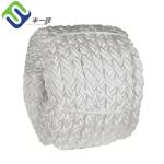 48mm White 8 Strand Polyester Rope For Marine Boat And Ships