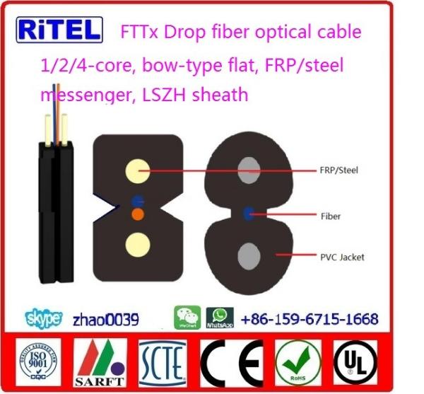 FTTH/FTTB/FTTC 1-core, 2-core, 4-core drop fiber optic cable GJXH, GJXCH, GJXFH,
