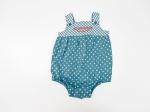 Cotton Polka Dot Baby Dress Pants Check Seam Stitching Short Overall Summer Soft