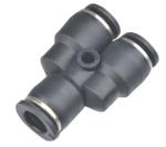 Mini Pneumatic Tube Fittings PY - C Equal Y Tee SMC Type Brass Nickel Plated