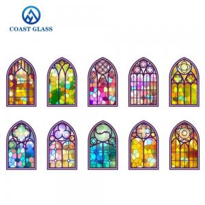 Wholesale Colored Glass Window Panel Stained  Arts and Crafts Interior Decoration from china suppliers