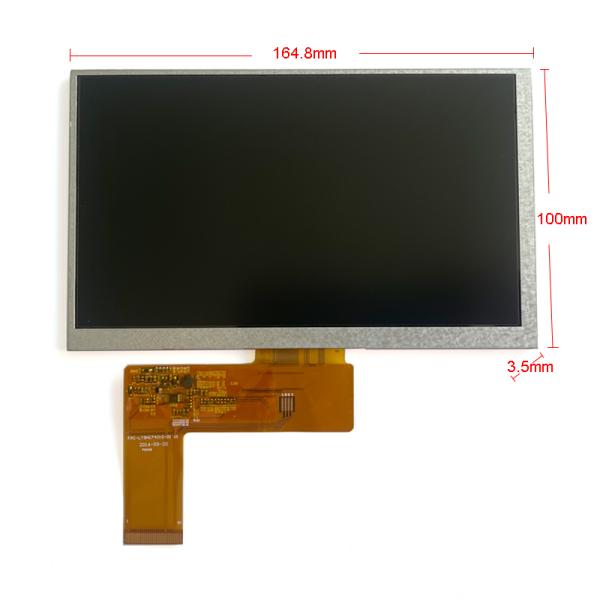 700nits 7 Inch High Brightness TN TFT LCD Display 800x480 Optional Touch Panel