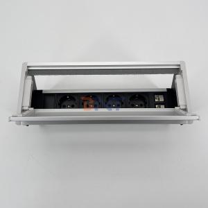 Wholesale New Style Brush Desktop Socket Conference Table Power Outlets Aluminum Alloy Flip Up Socket from china suppliers