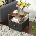 Nightstands with Fabric Drawer, Industrial Bedside Table for Sale, Side Table,