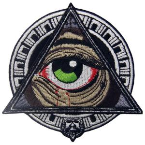 Wholesale Heat Press 3D Polyester All Seeing Eye Patch For Denim Jacket from china suppliers