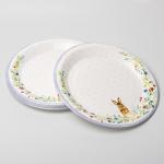 Disposable Cute Rabbit Paper Plate Child Party Supplies Dish Set