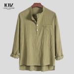 Quantity 5000 LCBZ OEM Custom Long Sleeve Men's Linen Shirts in Multi Color