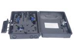 24 Core Black Fiber Optic Distribution Box Pole Installation PC ABS SMC