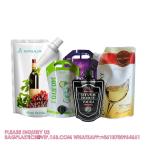 aluminium pouch Red Wine Valve Doypack Spouted Bags sustainable Plastic Printed