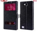 Ultra Thin Dirtproof HUAWEI HONOR 3C PU Cover Cases Dual Window Design Multi