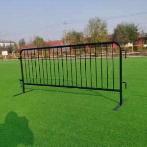 Wholesale PVC Coated Temporary Crowd Control Barrier Fence 1.2M Black Metal Pedestrian Barriers from china suppliers