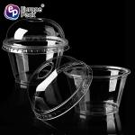 Food grade plastic packaging 120ml PET clear yogurt cup with dome lid