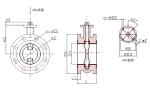 PTFE Lined Double Flange Headless Butterfly Valve DN40 to DN600