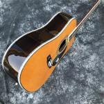 All Solid Wood Retro 41" D Type Acoustic Guitar Abalone Inlay Ebony Fingerboard