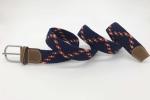 1.33'' Width Polyster Leather Mens Woven Elastic Belt